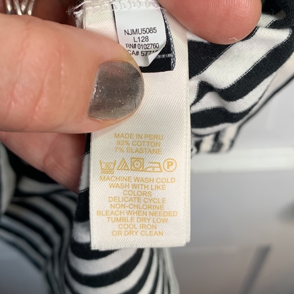 Kate Spade Striped Keyhole Bow Back White Top Tank W-079 Sz S - Picture 6 of 8